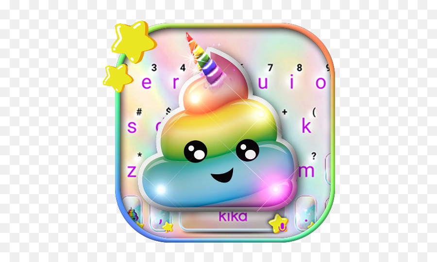 Rainbow Unicorn Poop Keyboard Theme 1 - Mega Süße Süß Unicorn Hintergrundbilder Emoji,Unicorn Emojis For Android