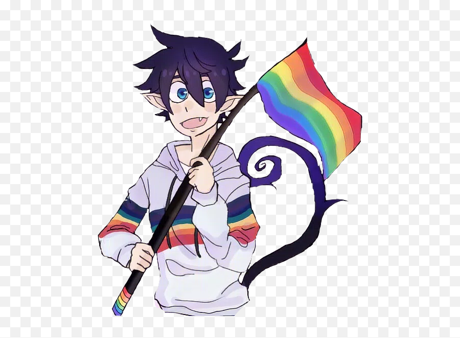 Blueexorcist Rin Sticker - Blue Exorcist Pride Emoji,Exorcist Emoji