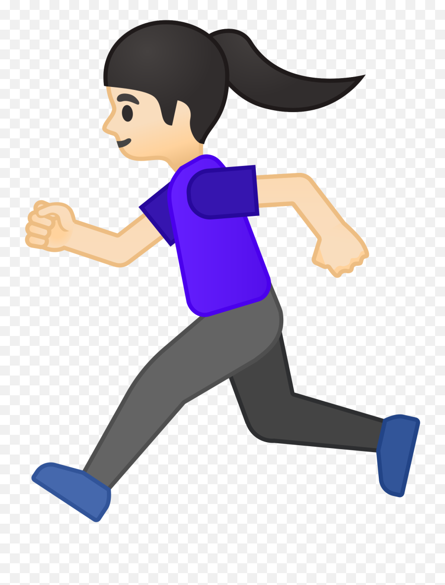 Clipart Exercise Emoji Clipart - Woman Run Emoji,Exercise Emoji