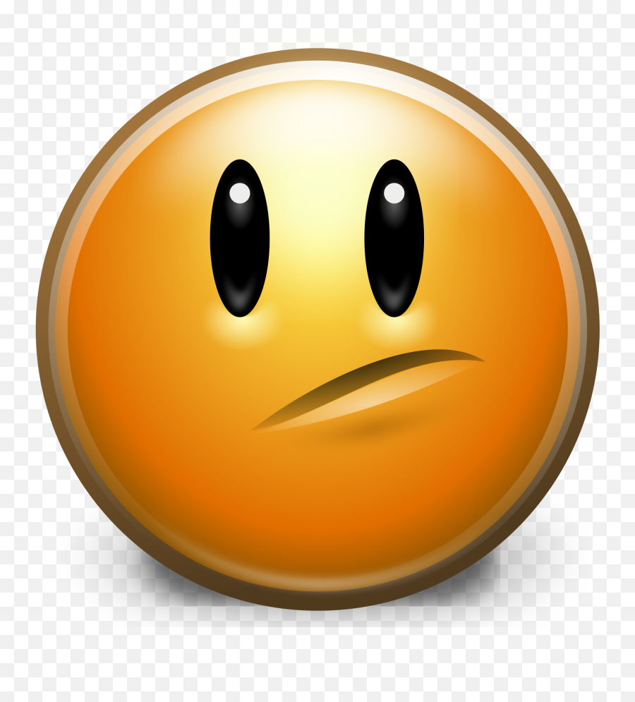 Confused Emoji - Smiley Orange,Emoji Descriptions