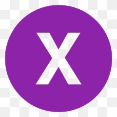 Eo Circle Purple Letter - Light Blue Letter X Emoji,X Mark Emoji