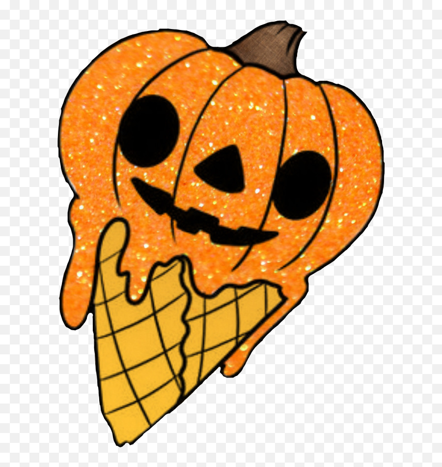 Halloween Cute Pumpkin Icecream Sticker By Georgie - Halloween Emoji,Iscream Emoji