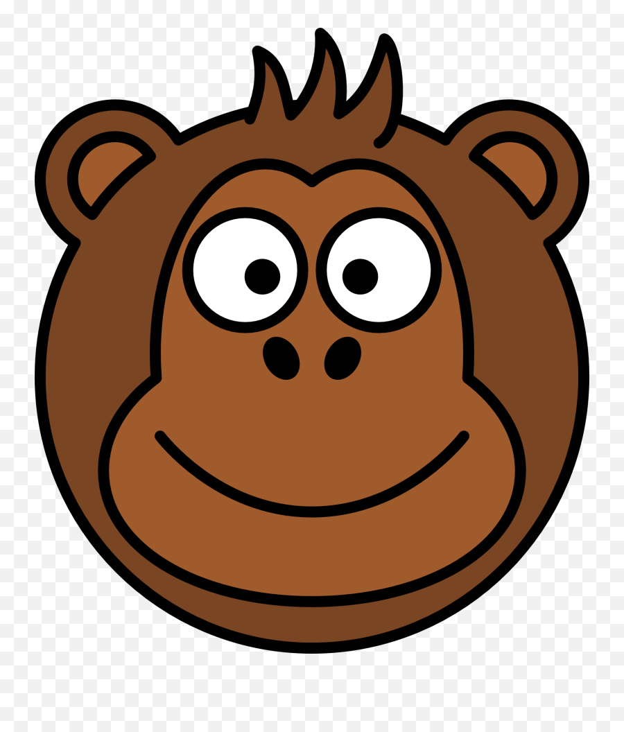 6 Funny Monkey Emoticons Images - Cartoon Monkey Clipart Emoji,Monkey See No Evil Emoji
