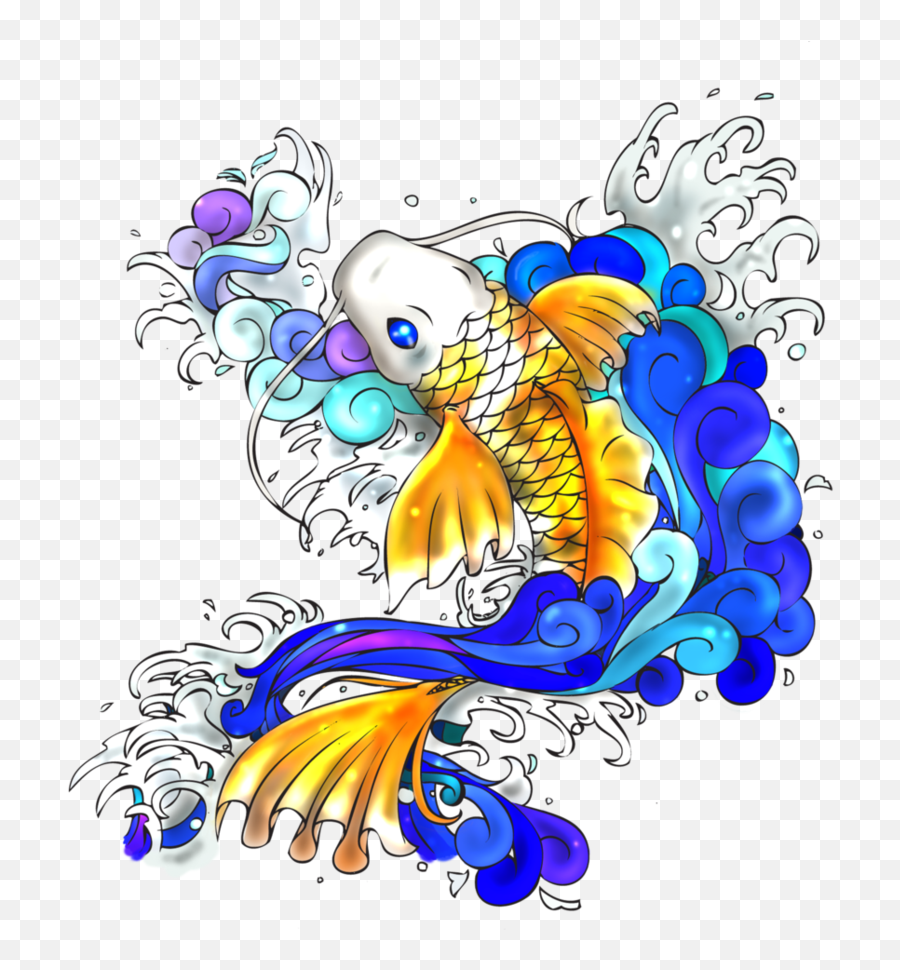 Tropical Fish Tattoos Png U0026 Free Tropical Fish Tattoospng - Transparent Koi Background Of Fish Emoji,Coy Face Emoji