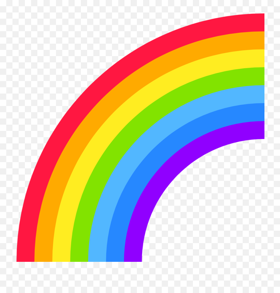 Rainbow Corner Throw Pillow - Rainbow Emoji Transparent Background,Rainbow Emoji Pillow