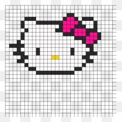 Hello Kitty Head Kandi Pattern Plastic Canvas Patterns - Hello Kitty Perler Beads Pattern Emoji,Vertical Rectangle With X Emoji