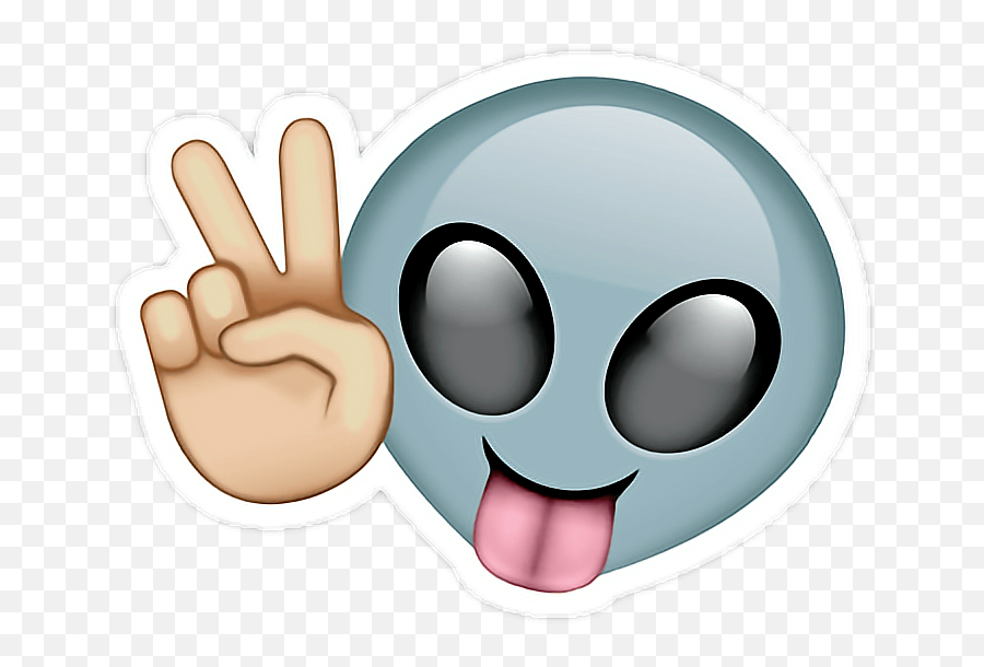 Peace Alien Emoji Transparent Png - Alien Emoji Png,Peace Sign Emoji