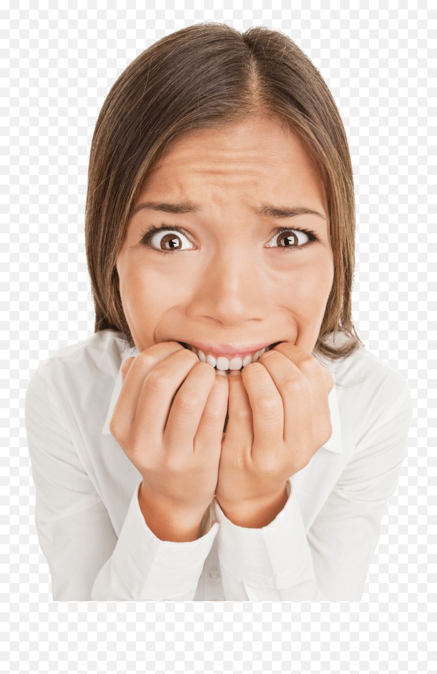 Nervous Biting Nails Funny 1 - Worried Woman Png Emoji,Biting Nails Emoji