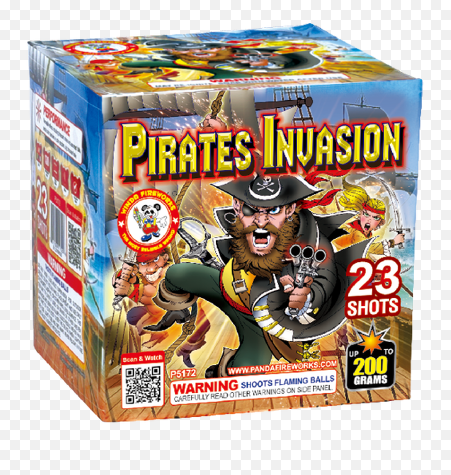 Pirates Invasion 23 Shots Standard Aerials Case - Fictional Character Emoji,Fireworks Emoticon For Facebook