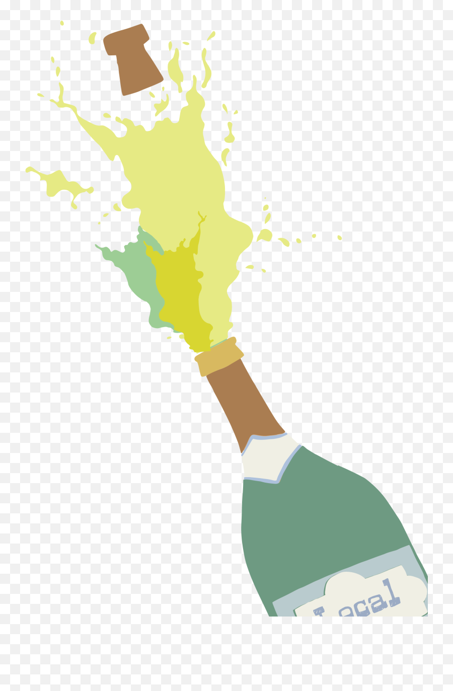 Delivery - Pop Champagne Emoji,Two Champagne Bottels Emoji