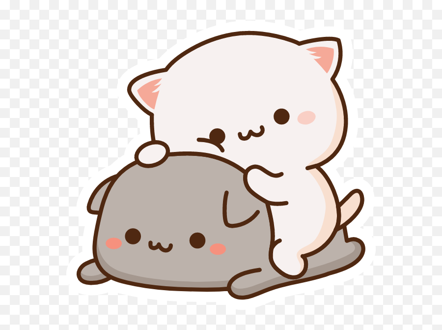 120 Mochi Peach Cat Ideas In 2021 - Cute Angry Couple Cartoon Emoji,Kawaii Buff Cat Emoticon