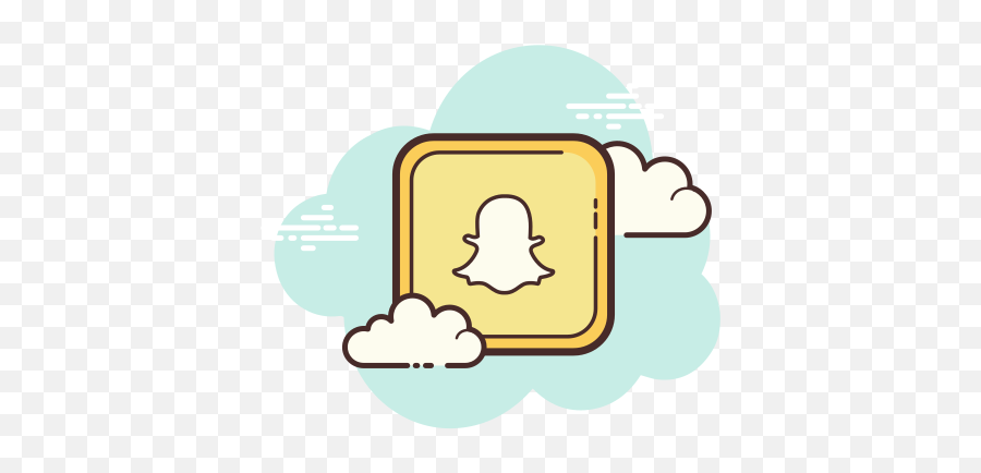 Snapchat Icon In Cloud Style - Youtube Logo Cartoon Emoji,Snapchat Vacation Bit Emoji Guys