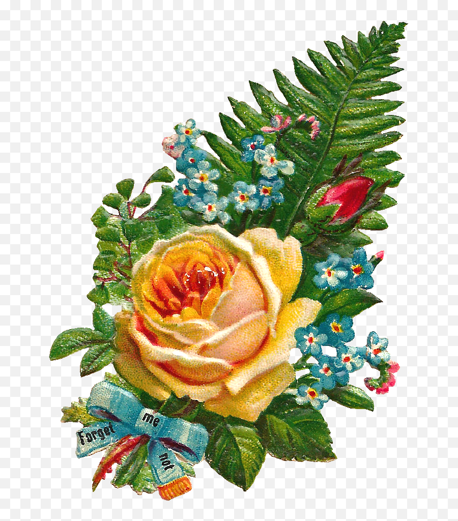 Antique Images Free Digital - Flower Bouquet Clipart Png Emoji,Free Bouquet Of Flowers Emoji