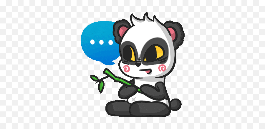 Panda Cute Sticker - Panda Cute Animals Discover U0026 Share Gifs Emoji,Blue Eating Emoji