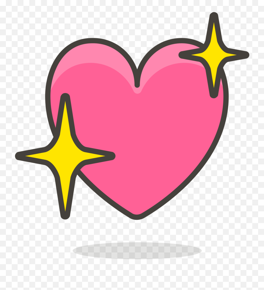 Sparkling Heart Emoji Clipart - Girly,Sparkle Heart Emoji