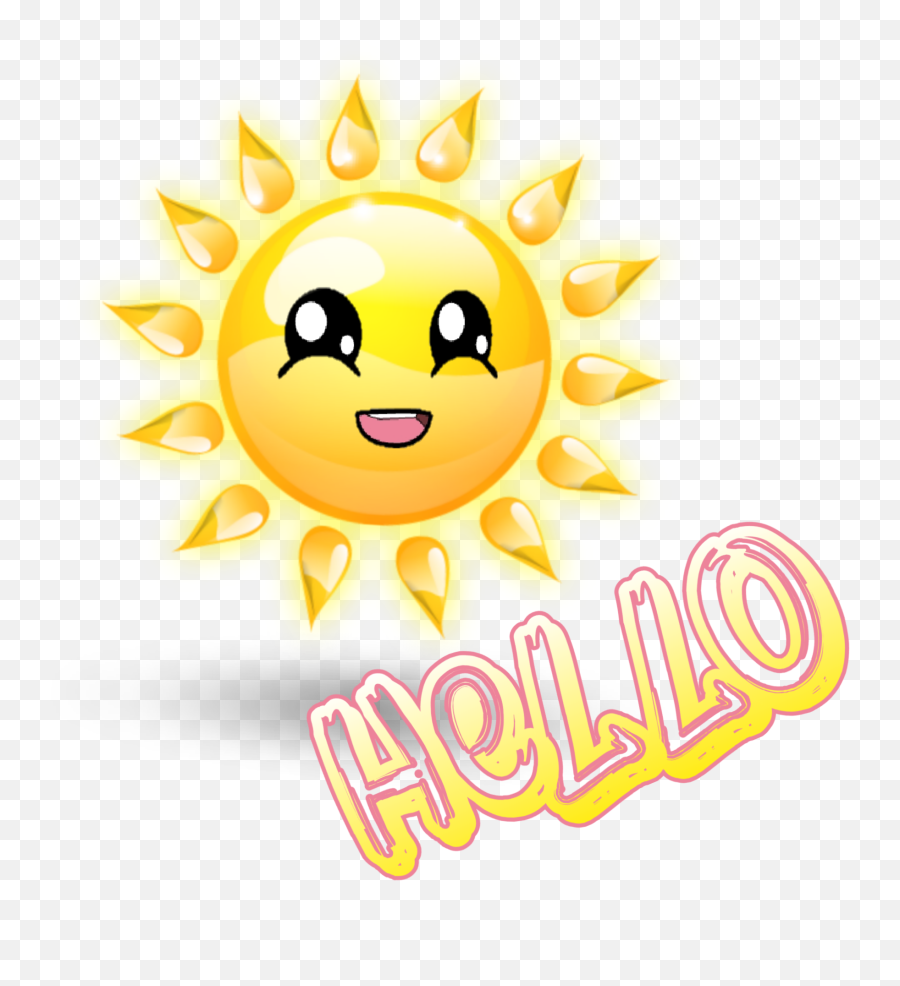 Hello Sun Emoji Sticker - 256x256,You Are My Sunshine Emoji