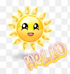 Hello Sun Emoji Sticker - 256x256,You Are My Sunshine Emoji