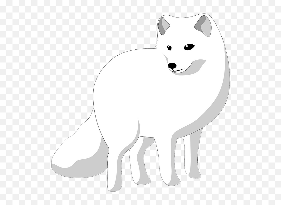 Arctic Fox Clipart - White Artic Fox Clipart Emoji,Arctic Fox Emoji