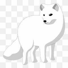 Arctic Fox Clipart - White Artic Fox Clipart Emoji,Arctic Fox Emoji