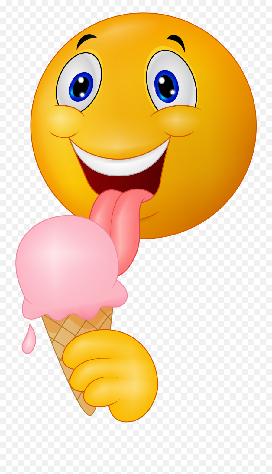 Ice Cream Cone Emoji Decal - Licking Ice Cream Clipart,Cone Emoji