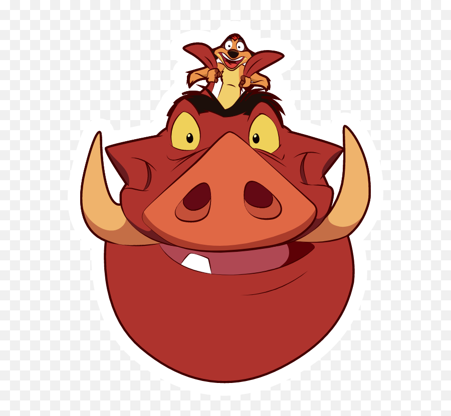 The Lion King Timon Rides Pumbaa Sticker Lion King - Fictional Character Emoji,Mixed Emotion Pixar