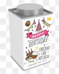 Happy Birthday Chocolate Cake Hot Cocoa 625oz Square Tin - Lid Emoji,Hello Kitty Happy Birthday Emoticon