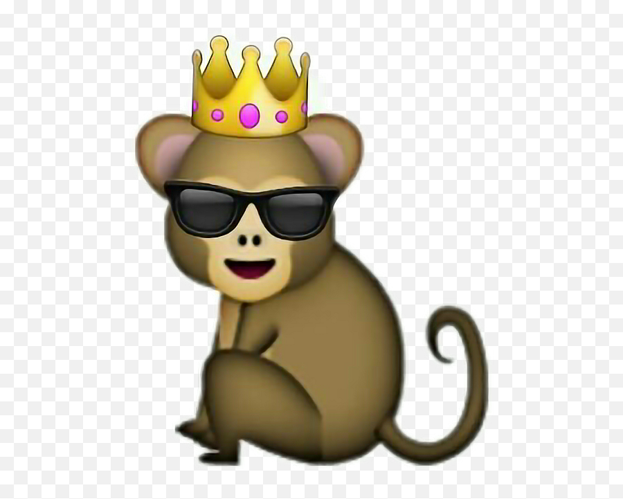 Emoji - Monkey With Sunglasses Emoji,King Emoji