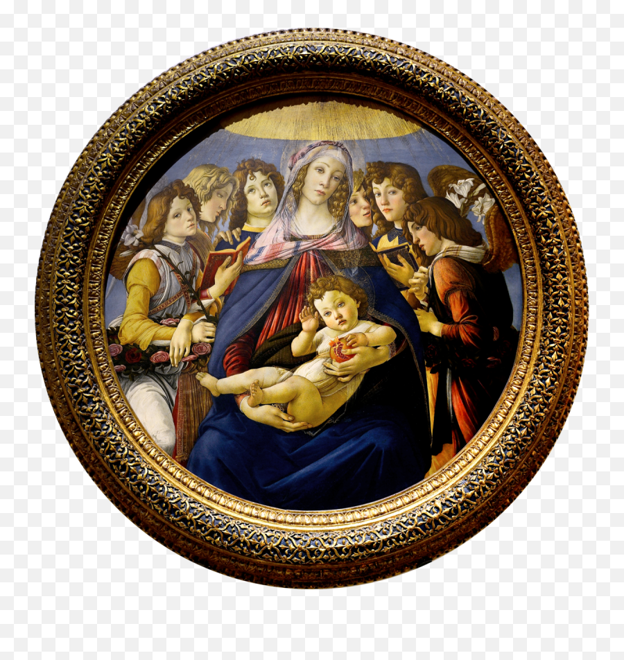 Madonna Of The Pomegranate - Uffizi Gallery Emoji,Art Portraying Strong Emotion