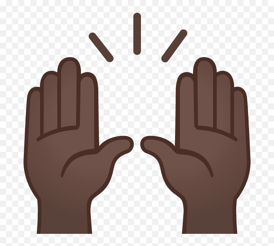 Dark Skin Tone Emoji - Transparent Praise Hands Emoji,Hand Emoji Meaning