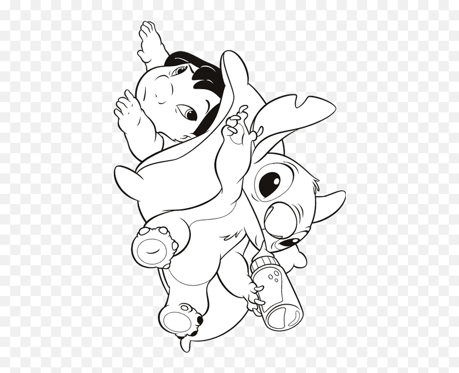 Lilo And Stitch 11 - Lilo And Stitch Blsck And White Emoji,Disney's Stitch Emotions