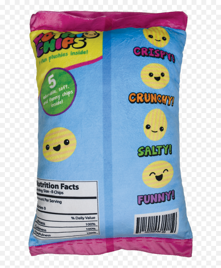 Potato Chips Fleece Pillow Emoji,Emoji Chip Bags Png