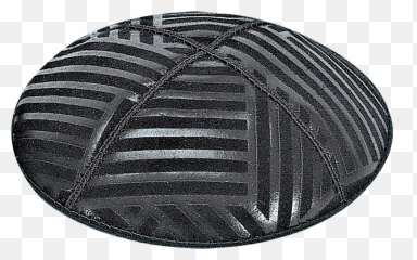 Custom Kippot - Kippot World Dot Emoji,Brown Dot With Black Square Emoji