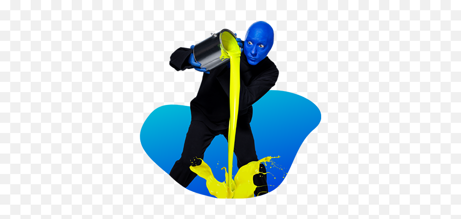 Becoming A Blue Man Steps Of An Audition Casting Blue - Blue Man Group Png Emoji,Emoji Of A Man Casting A Line
