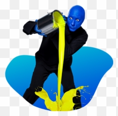 Becoming A Blue Man Steps Of An Audition Casting Blue - Blue Man Group Png Emoji,Emoji Of A Man Casting A Line