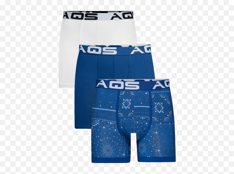 3 Pack Aqs Menu0027s Bandana Print Boxer Briefs - Solid Emoji,Joe Boxers With Emoticons For Women Boyshorts