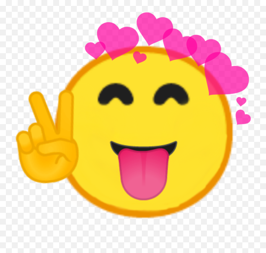 Emojis Hearts Peace Pink Sticker - Happy Emoji,Peace Emojis