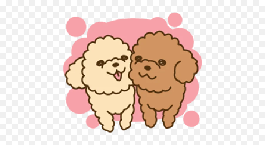 Telegram Sticker 2 From Collection Happy Poodle - Girly Emoji,No Show Poodle Emoticon