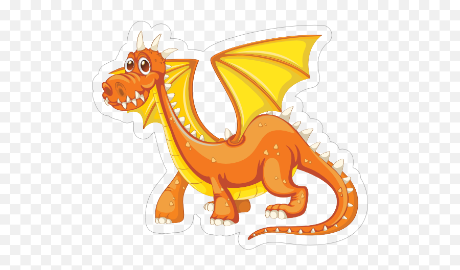 Cute Orange And Yellow Dragon Emoji,Cuteorange Kitty Emoticons