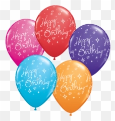Happy Birthday Sparkles U0026 Swirls 11 Latex Balloons 6pk - Office Party Emoji,Emoji Party Decor
