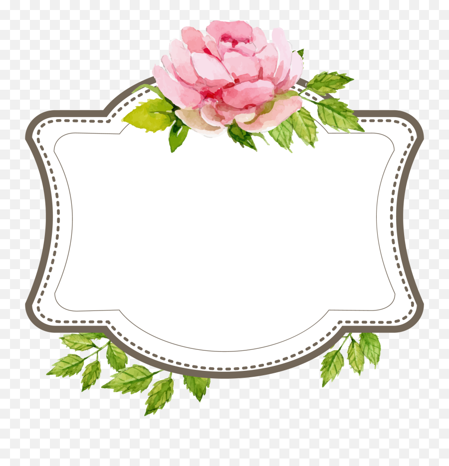 Download Beautiful Text Engagement Label Wedding Border - Floral Emoji,Rose Emoticon Text