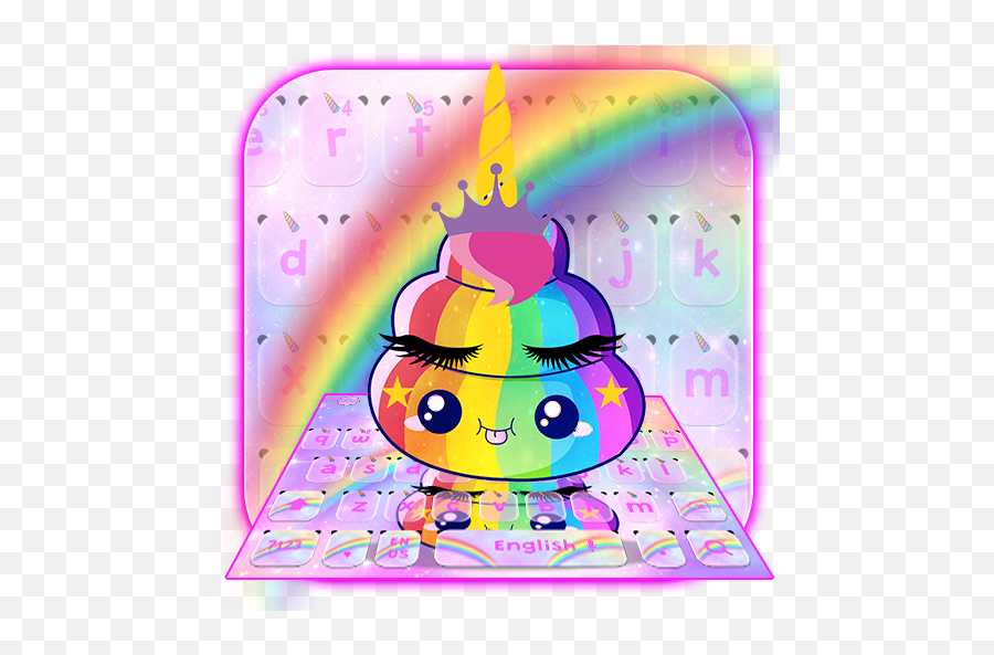 Cute Rainbow Unicorn Poop - Girly Emoji,Unicorn Emojis For Android