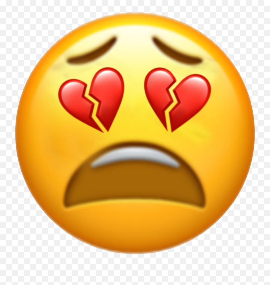Heartbreak Emojiiphone Emoji Sticker - Happy,Heart Break Emoticon