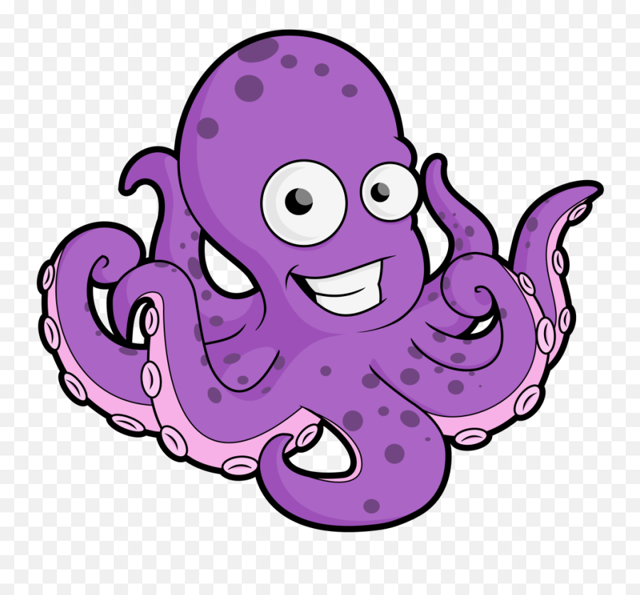 Cartoon Octopus Clipart Kid - Octopus Clipart Png Emoji,Purple Octopus Emoji