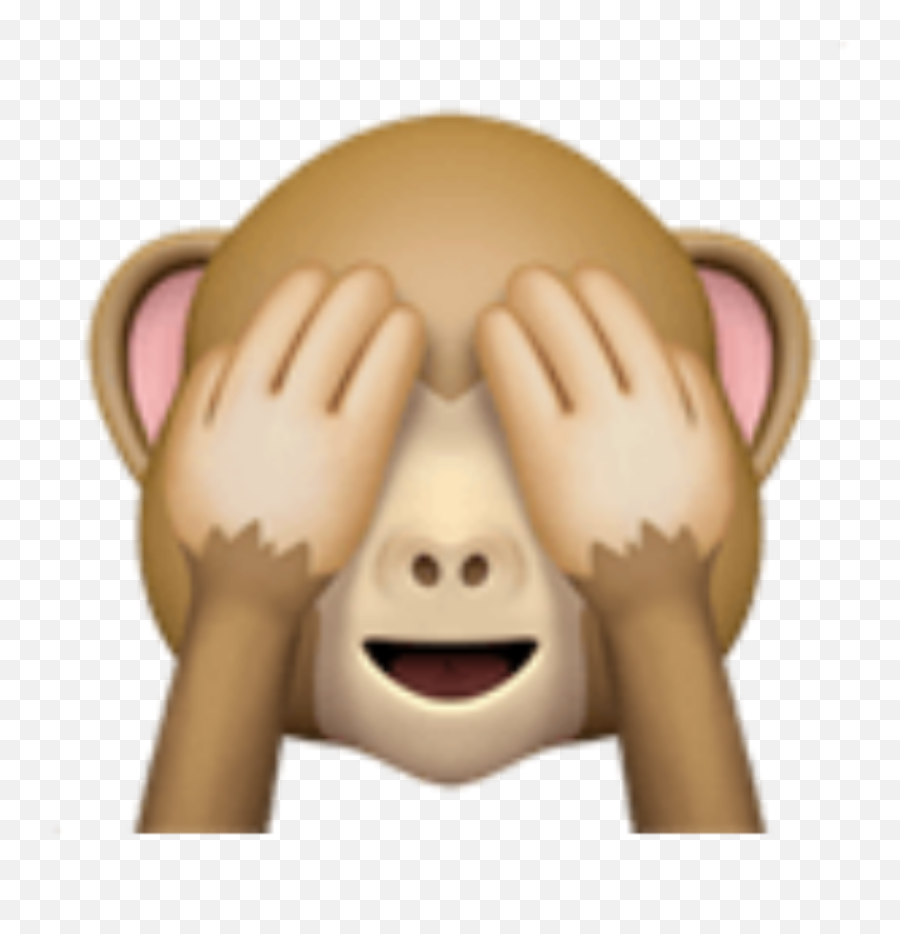 Pin - Monkey Eyes Emoji,Hand Over Mouth Emoji
