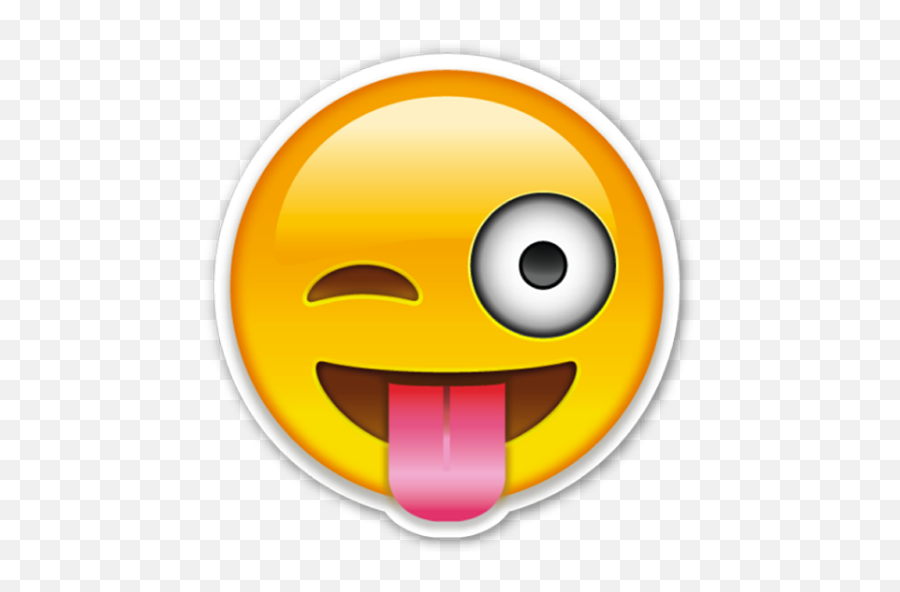 Emoticon Smiley Wink Emoji Tongue - Transparent Tongue Out Emoji,5 Emoji