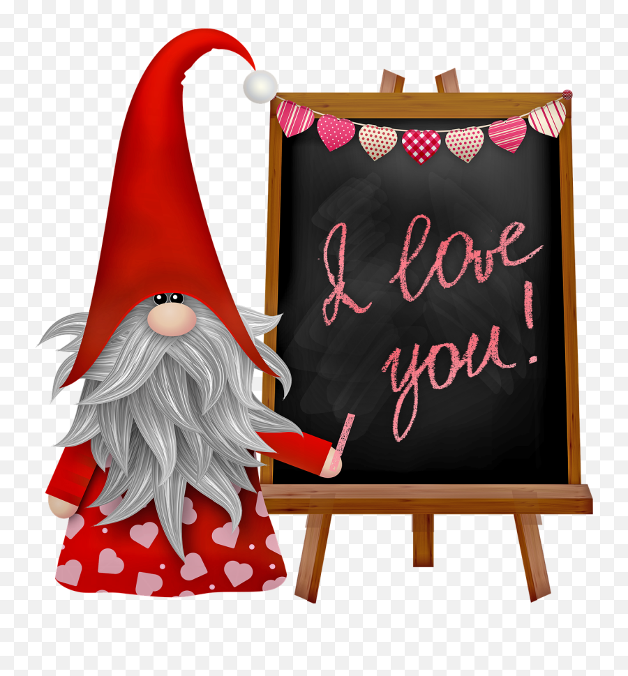 Valentine Gnome Scandia Nordic - Valentines Gnomes Clipart Emoji,Nordic Emotions