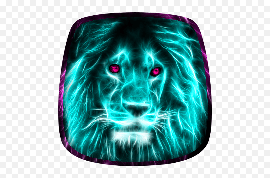 Neon Animals Wallpaper 2 - Purple Lion Emoji,Animated Emoticons In Ddtank