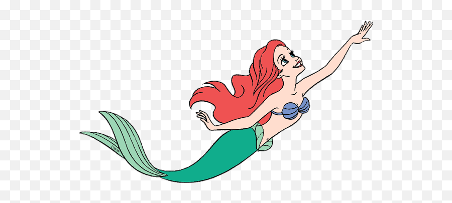 Mermaid Ariel Clip Art 4 Disney Clip Art Galore - Ariel Swimming Drawing Emoji,Little Mermaid Sketches Ariel Emotions