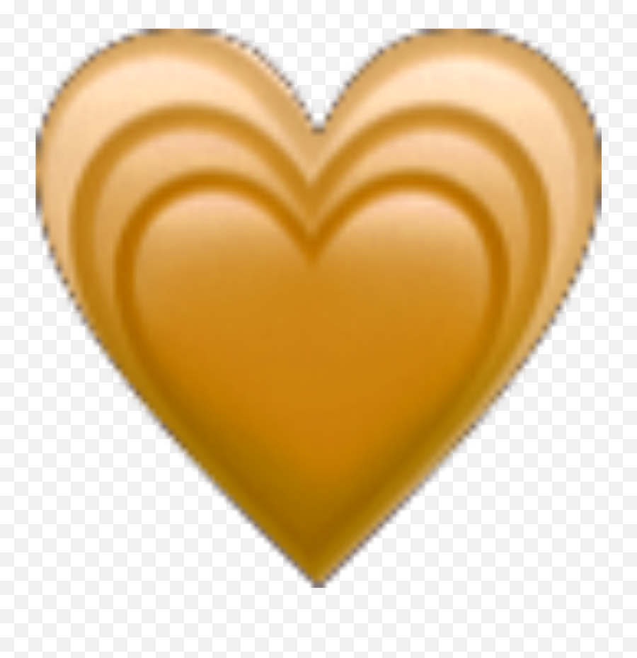 Gold Bronze Heart Emoji Pixle22 Sticker,Gold Emoji