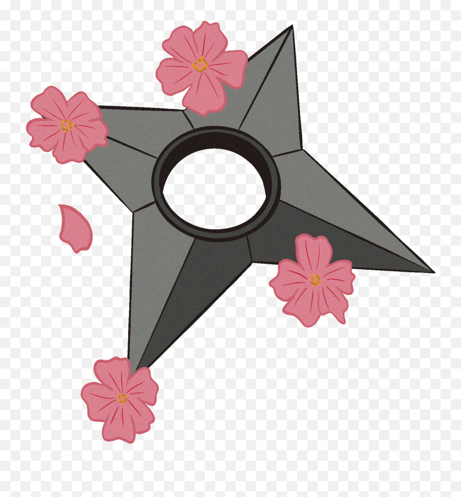 Shuriken Naruto Sakura - Kunai Drawing Flowers Emoji,Leg In Traction Emoji